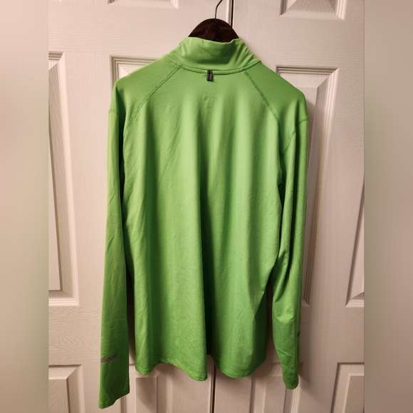 Nike Running Dri-Fit Green Long Sleeve 1/4 Zip Top Size: L - Picture 3 of 5